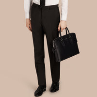 Pantalon de coupe slim en laine mohair - Black