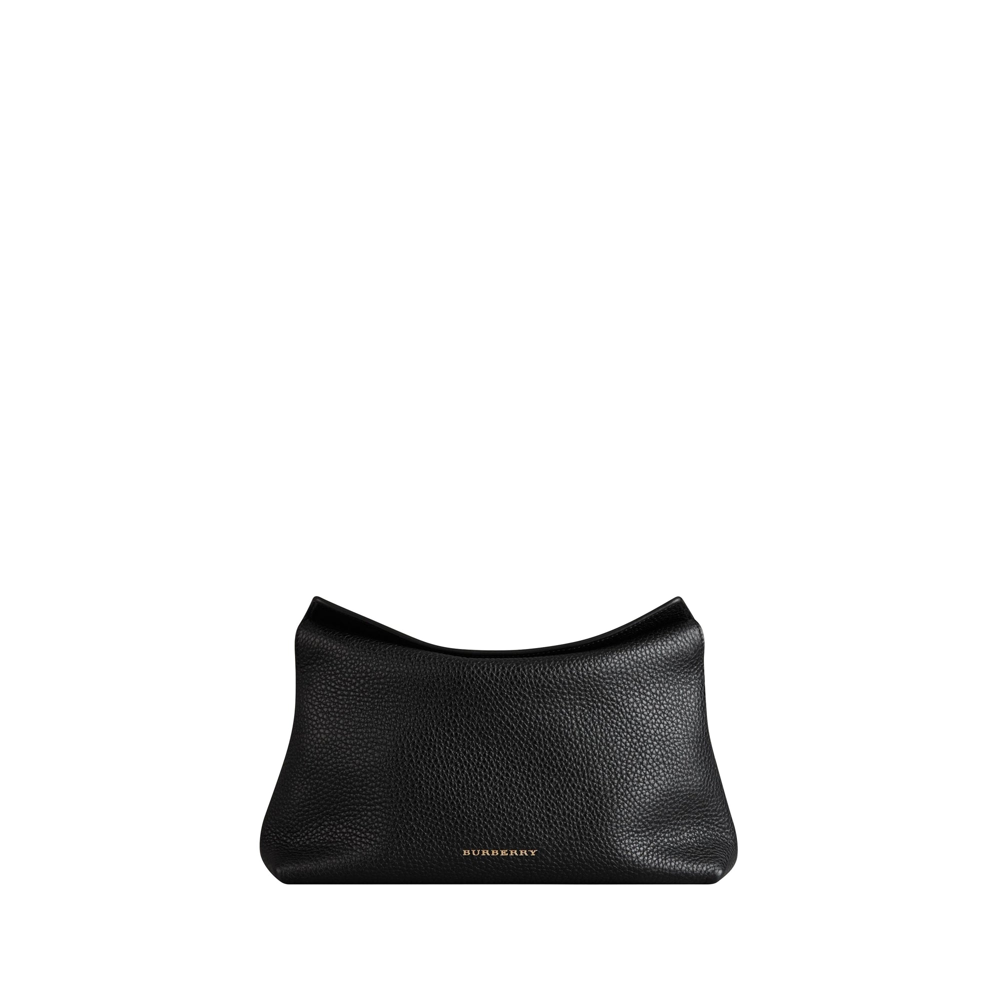 Petit clutch en cuir grainé - Black