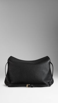 Petit clutch en cuir grainé - Black