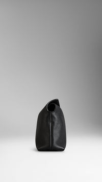 Petit clutch en cuir grainé - Black