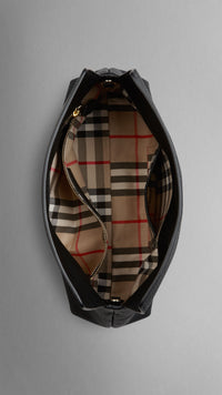 Petit clutch en cuir grainé - Black
