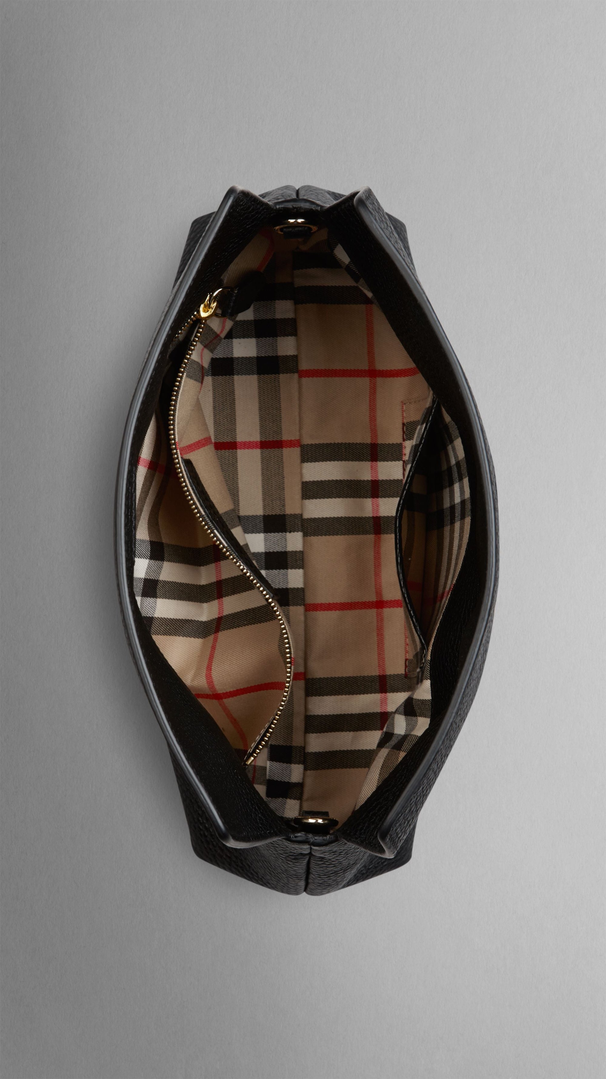 Petit clutch en cuir grainé - Black