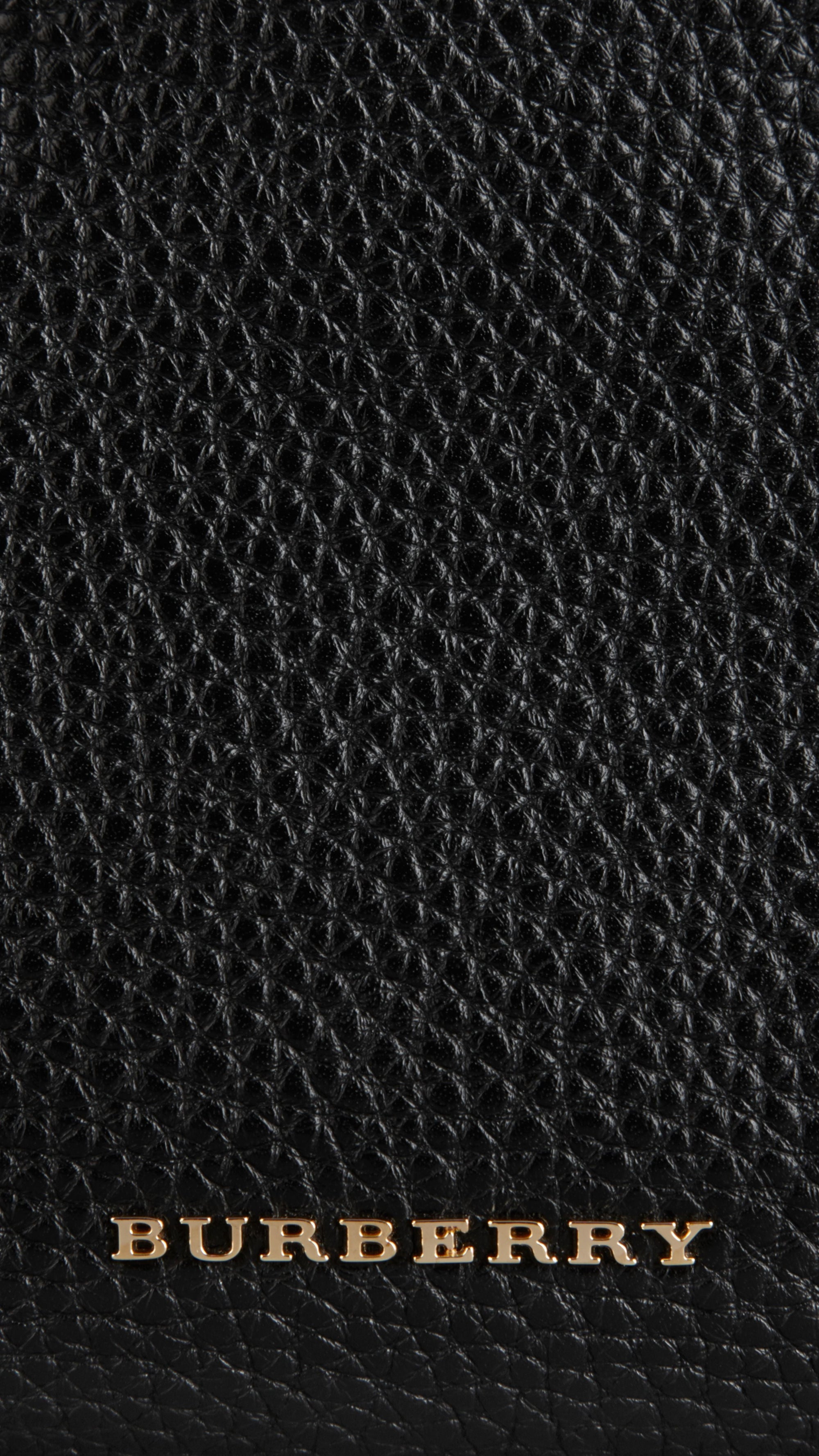 Petit clutch en cuir grainé - Black