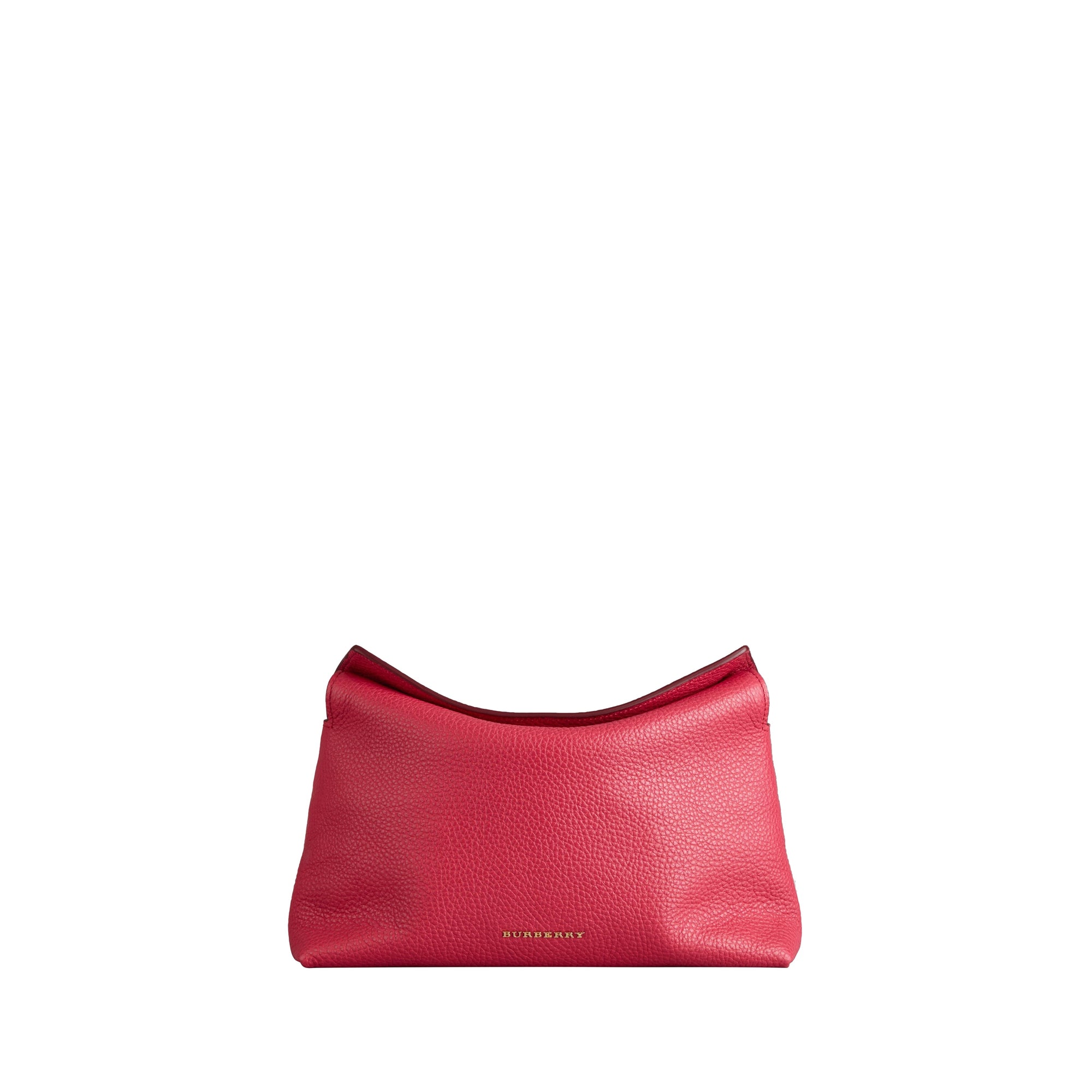 Petit clutch en cuir grainé - Pink Azalea