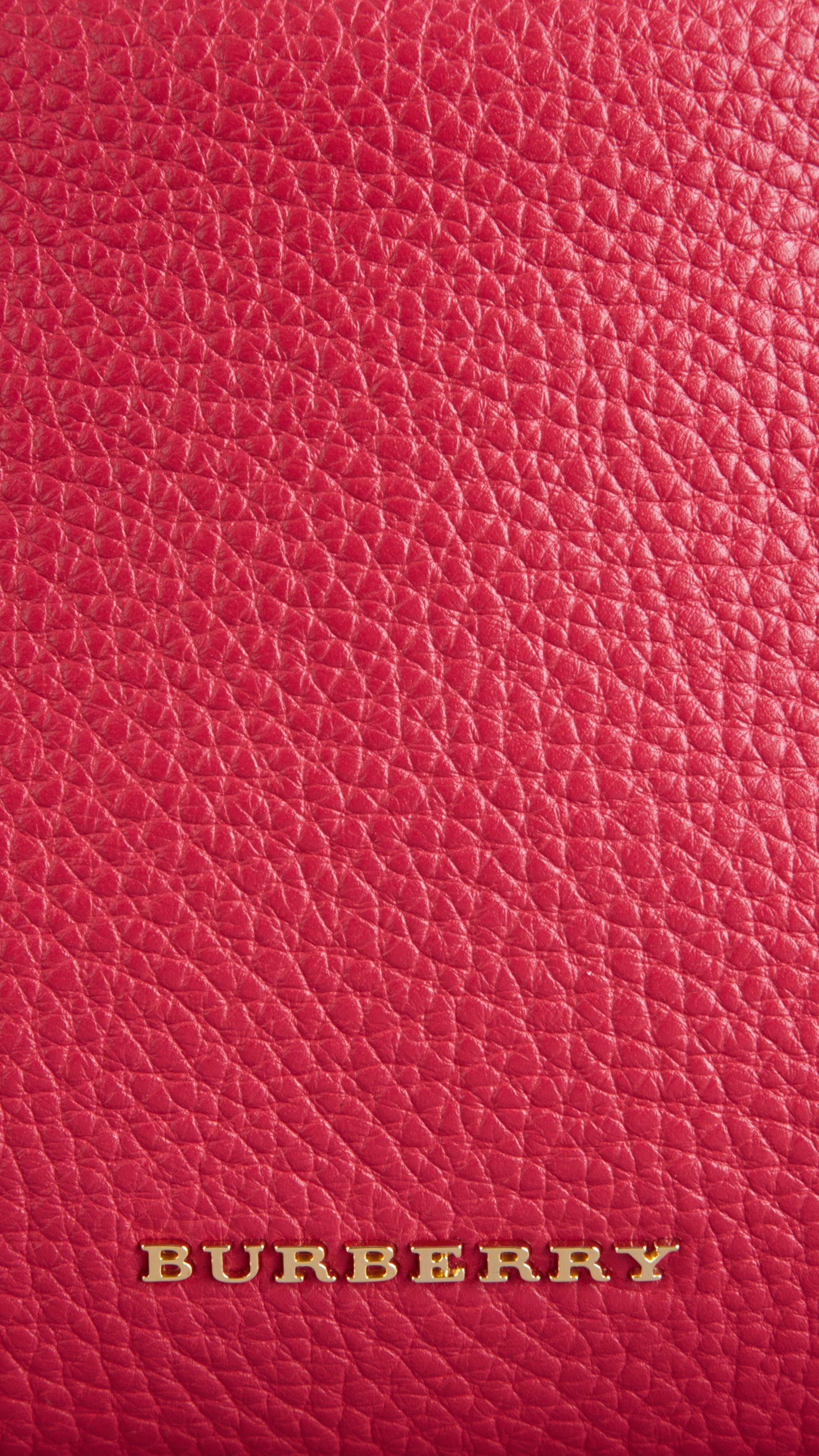 Petit clutch en cuir grainé - Pink Azalea