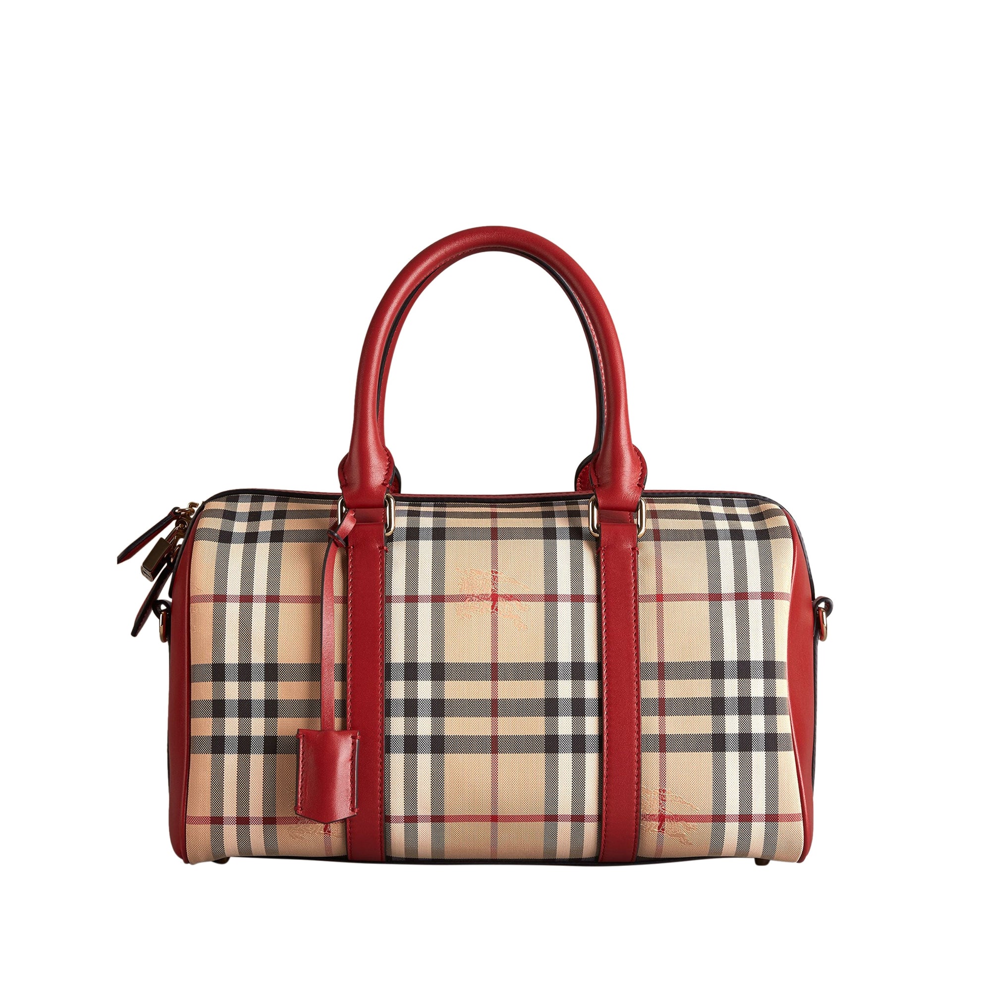 Sac The Alchester medium à motif Horseferry check - Honey & Parade Red