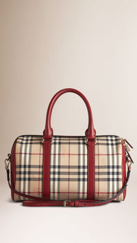 Sac The Alchester medium à motif Horseferry check - Honey & Parade Red