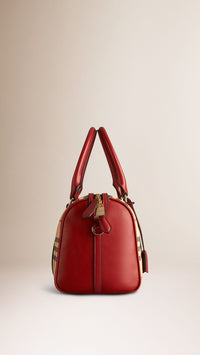 Sac The Alchester medium à motif Horseferry check - Honey & Parade Red