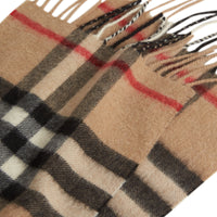 Mini écharpe classique en cachemire à motif check - Camel Check