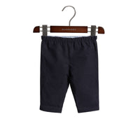 Pantalon en coton avec revers apparents à motif check - Ink