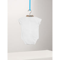 Body en coton avec motif check - White