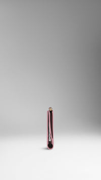 Portefeuille continental en cuir London verni - Pink Heather