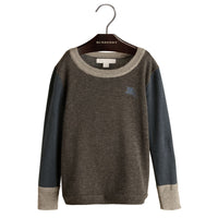 Pull en cachemire color-block - Dark Grey Melange