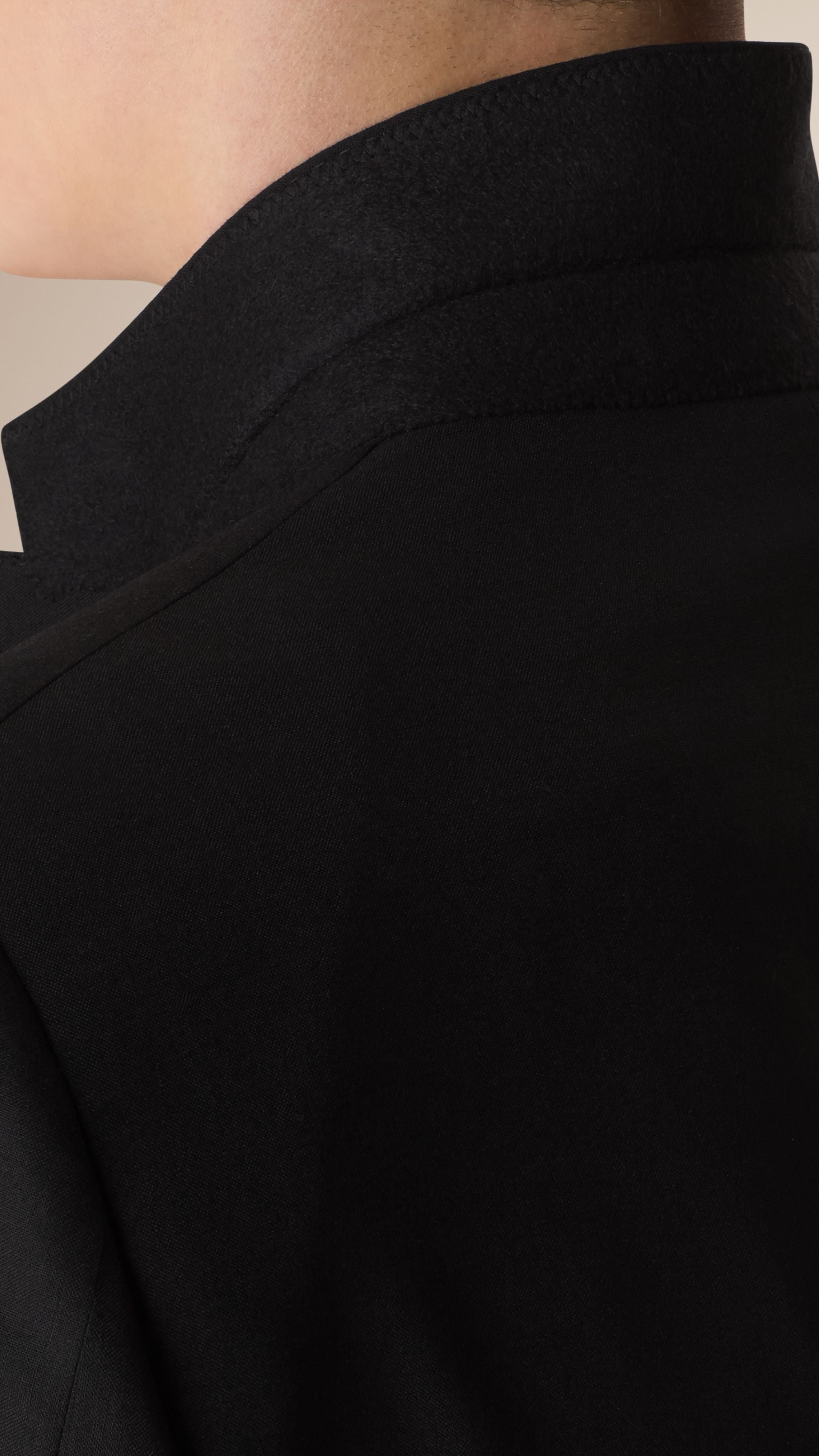 Costume de coupe moderne en laine - Black