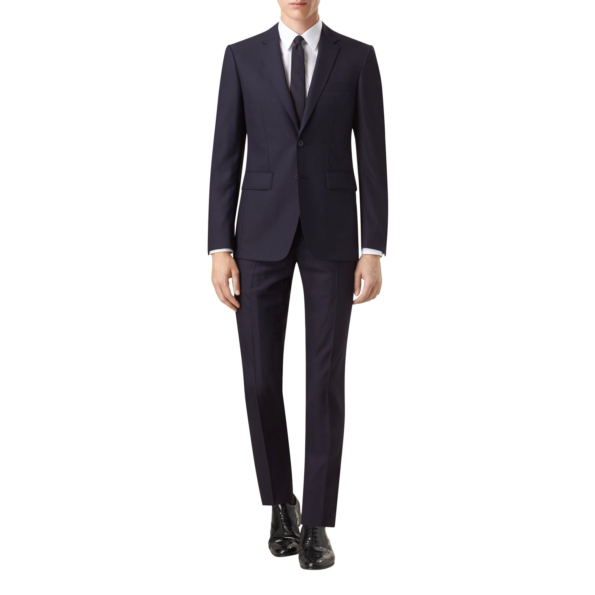Costume de coupe étroite en laine - Navy