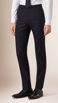 Costume de coupe étroite en laine - Navy