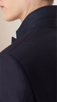 Costume de coupe étroite en laine - Navy