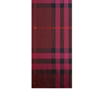 Foulard en satin de soie à motif check - Deep Claret