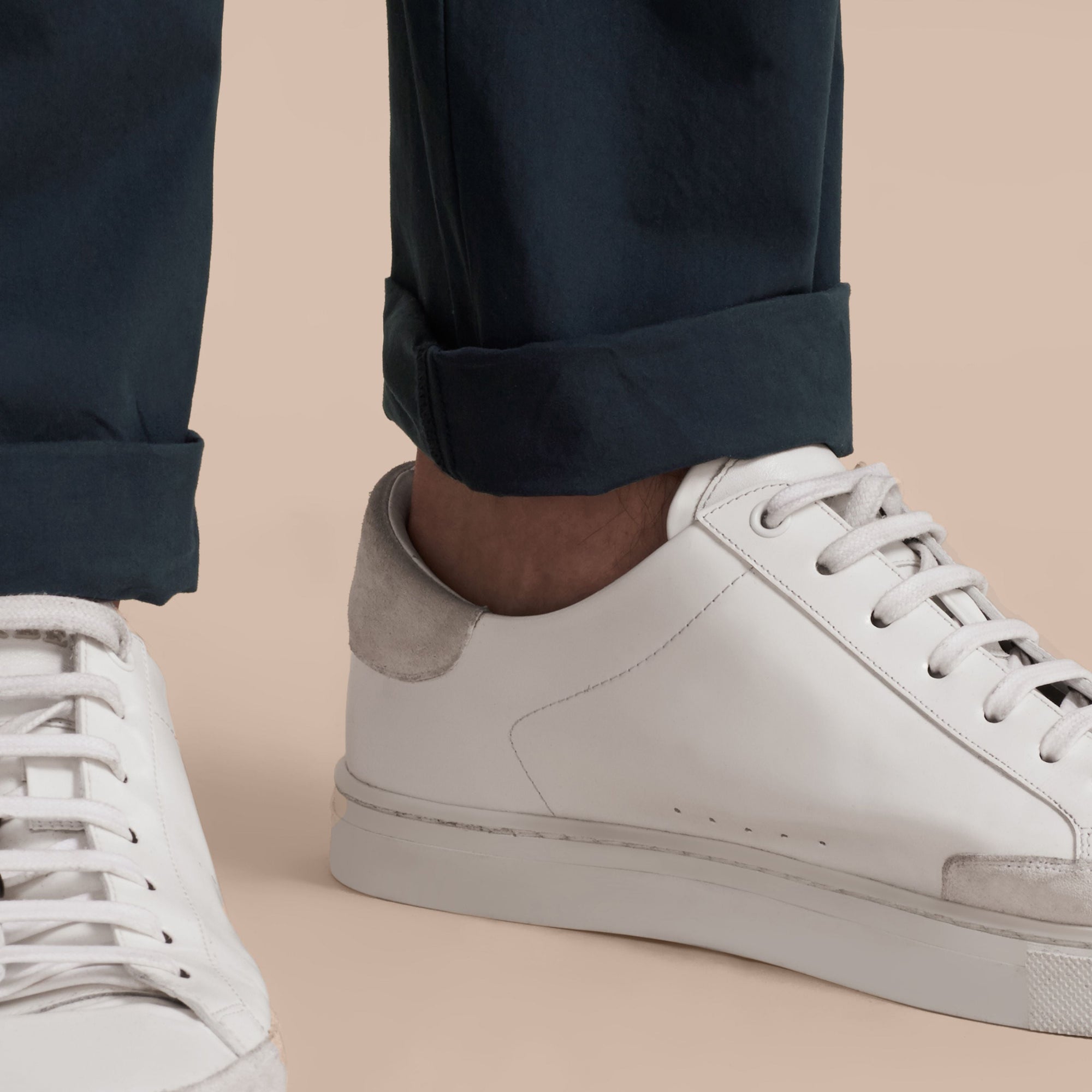 Chino slim en popeline de coton - Indigo