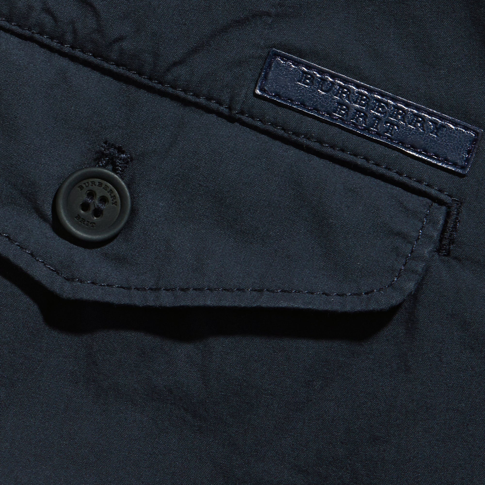 Chino slim en popeline de coton - Indigo