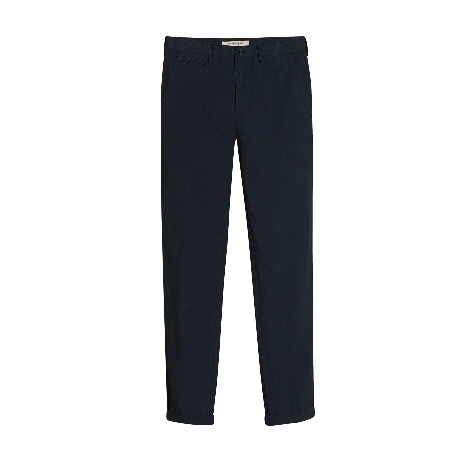 Chino slim en popeline de coton - Indigo