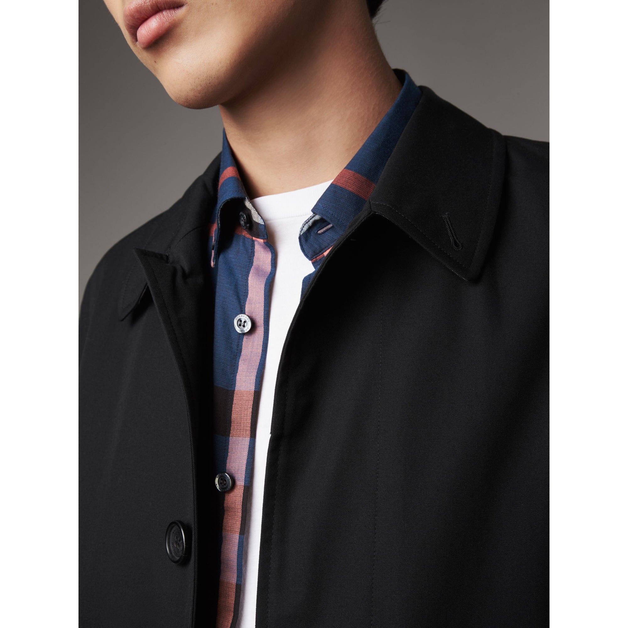 Paletot en gabardine de coton - Black