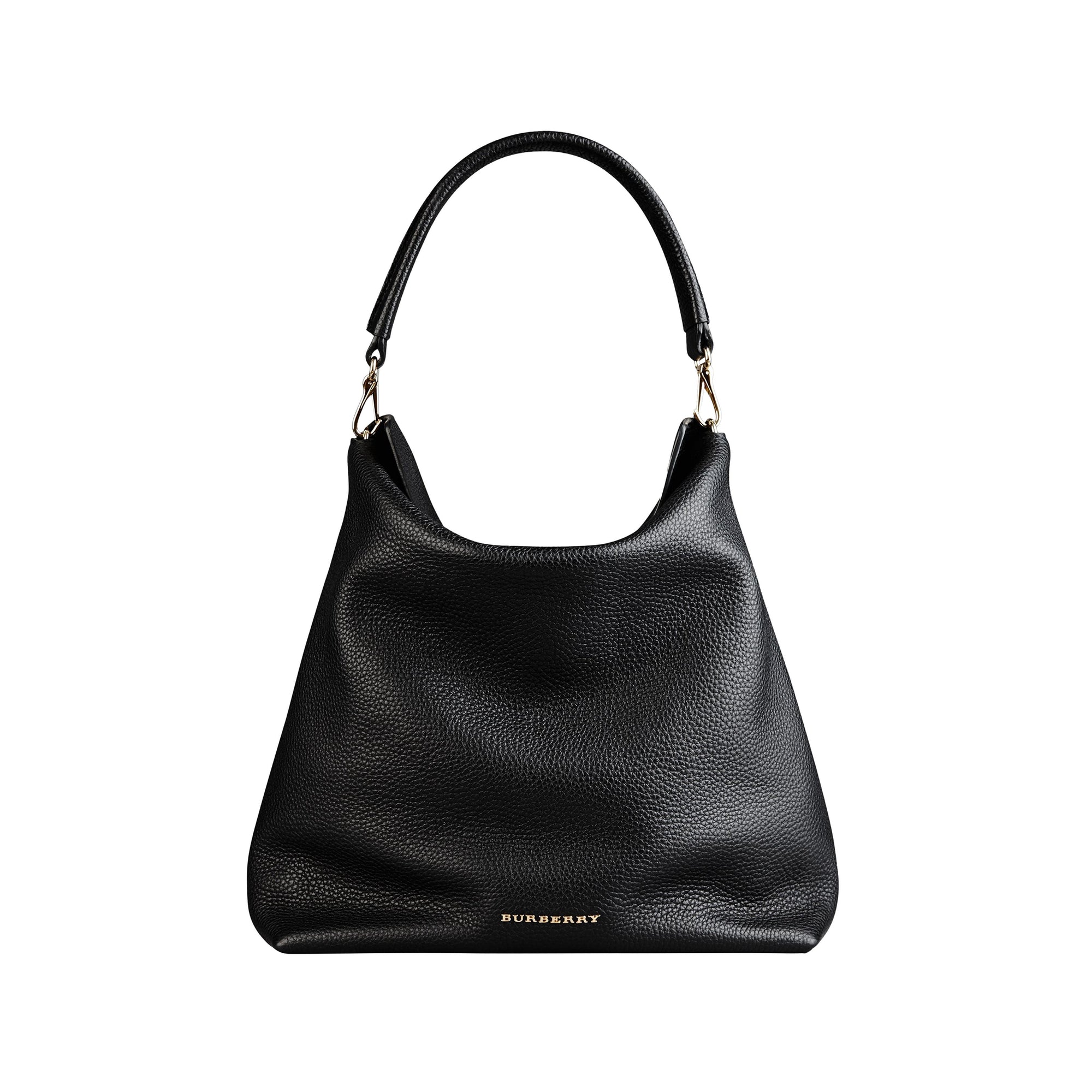 Sac hobo medium en cuir - Black