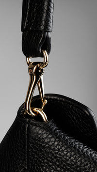 Sac hobo medium en cuir - Black