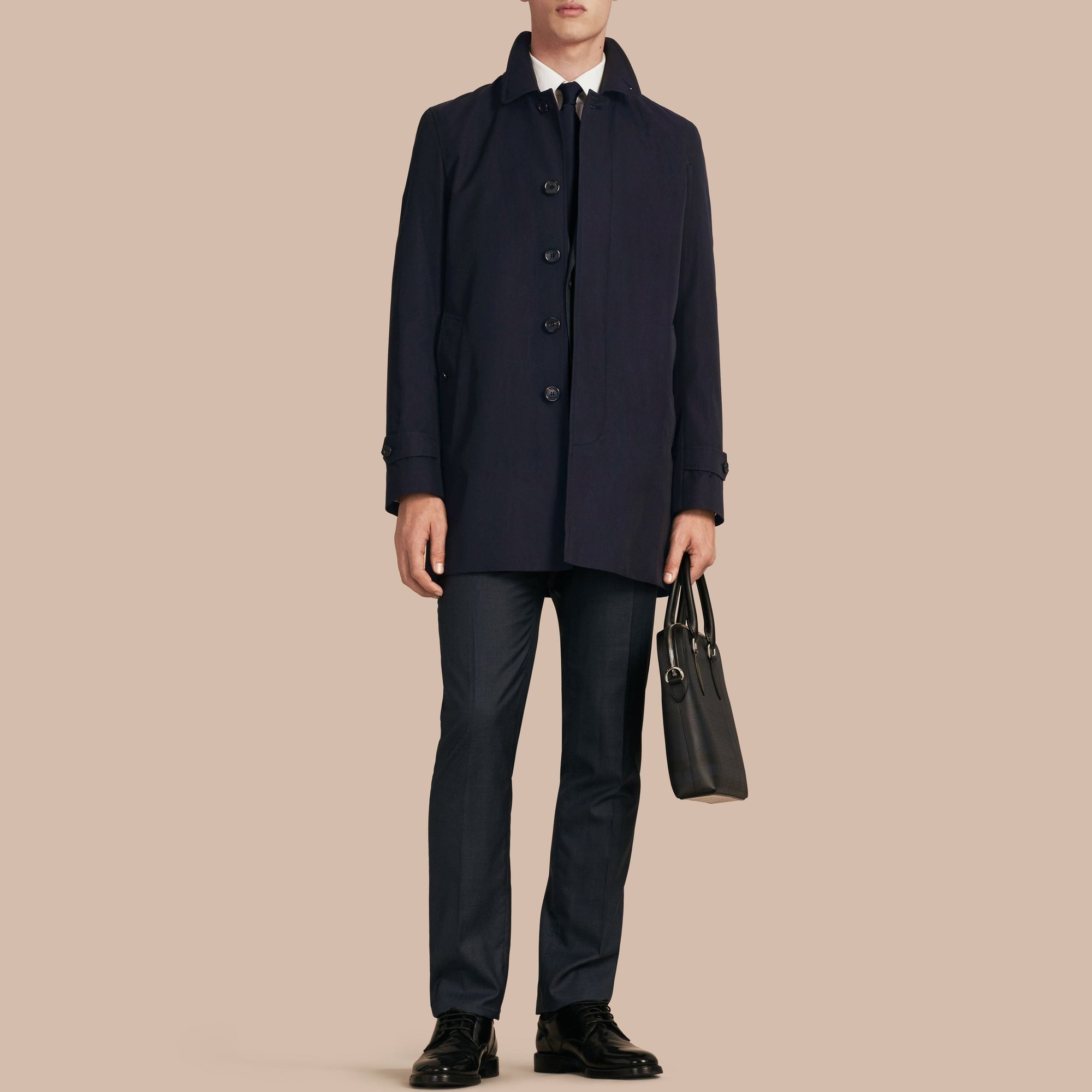 Paletot en gabardine de coton - Navy