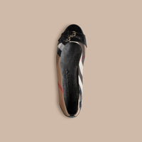 Ballerines à bride avec motif House check - Black