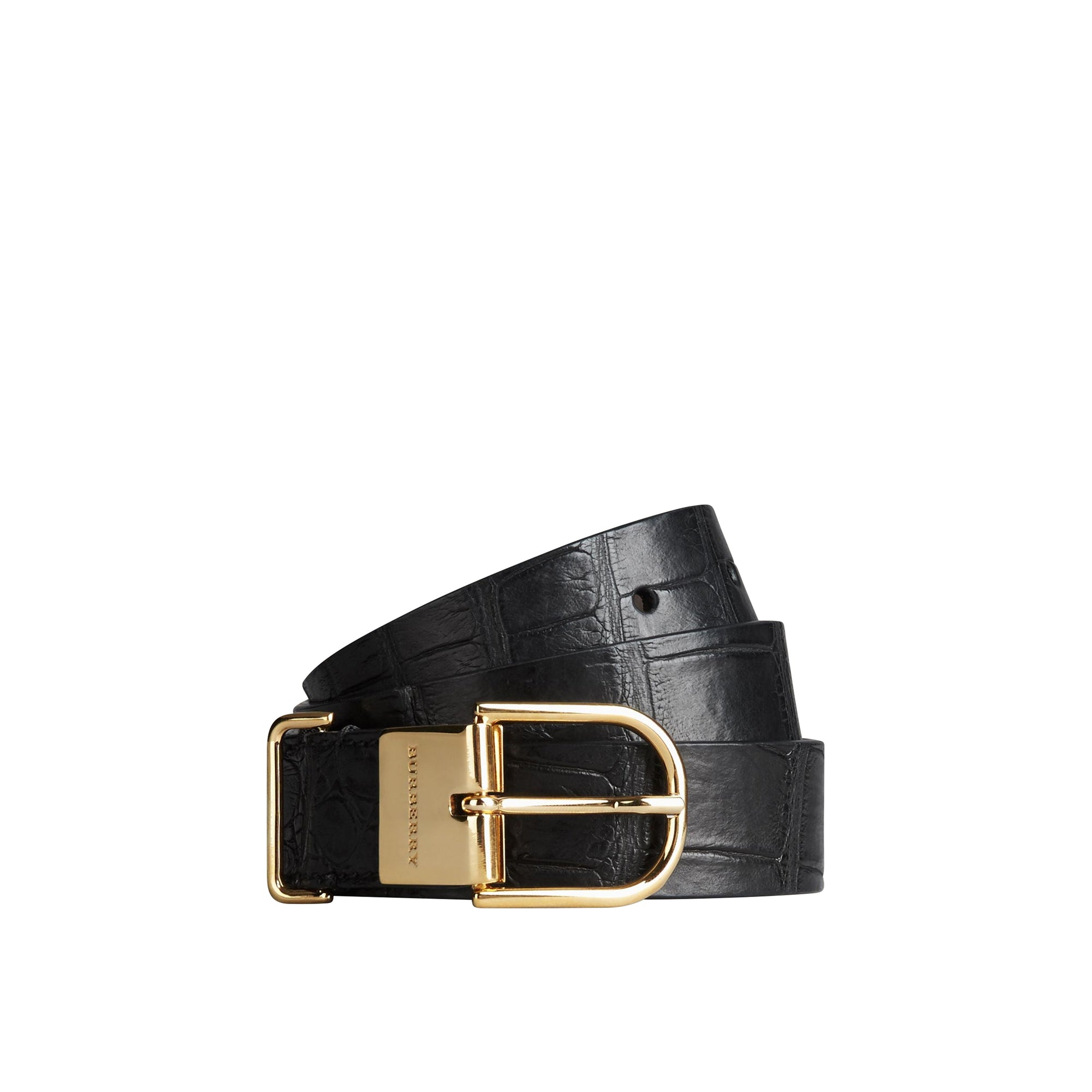 Ceinture en cuir d'alligator - Black