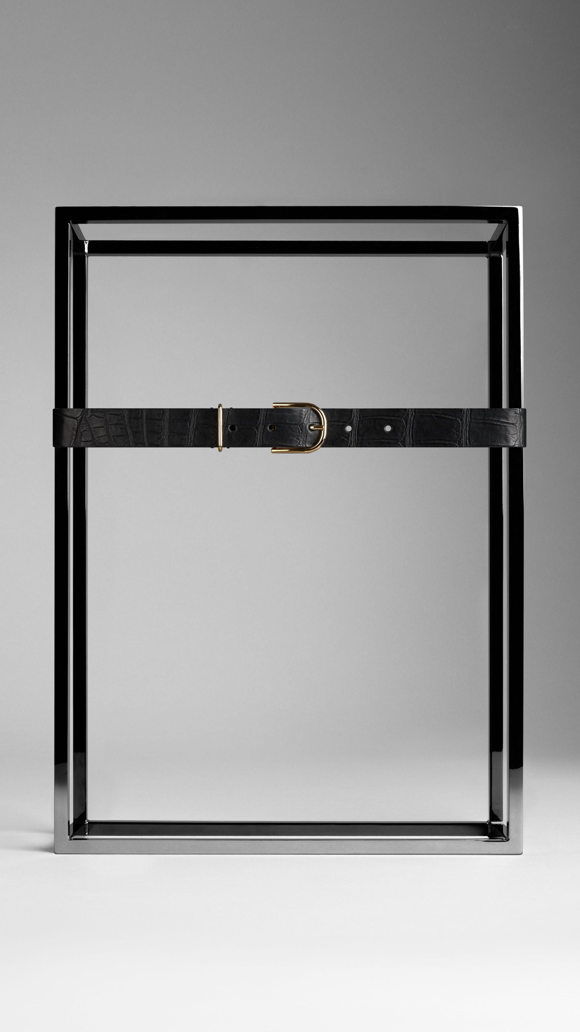 Ceinture en cuir d'alligator - Black
