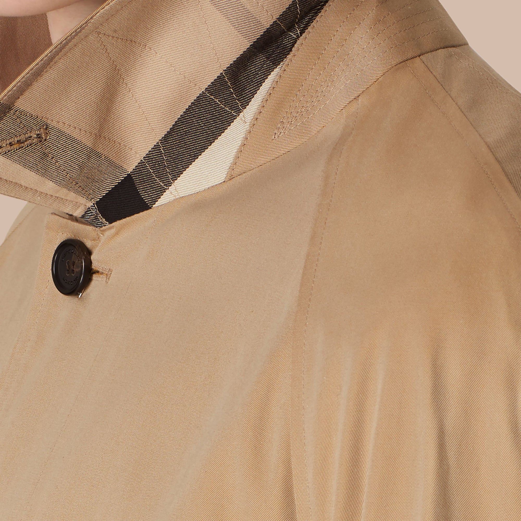 Paletot long en gabardine de coton - Honey