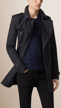 Trench-coat en gabardine de coton - Navy