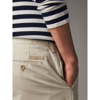 Short chino en popeline de coton - Stone