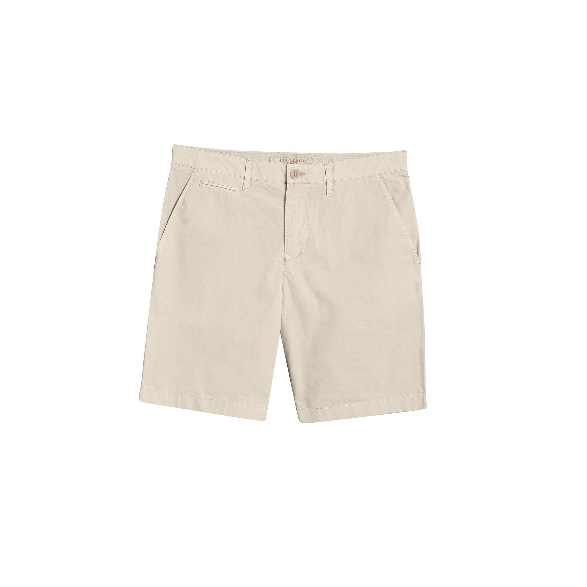 Short chino en popeline de coton - Stone