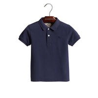 Polo avec patte à motif check - True Navy