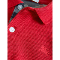 Polo avec patte à motif check - Military Red