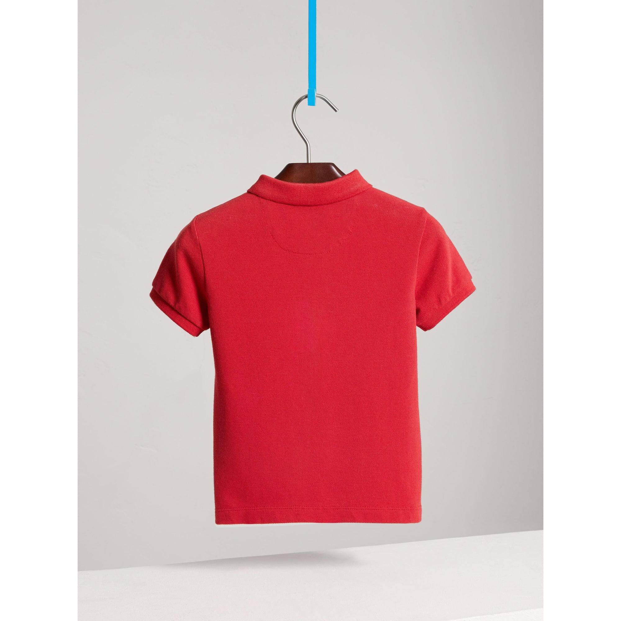 Polo avec patte à motif check - Military Red