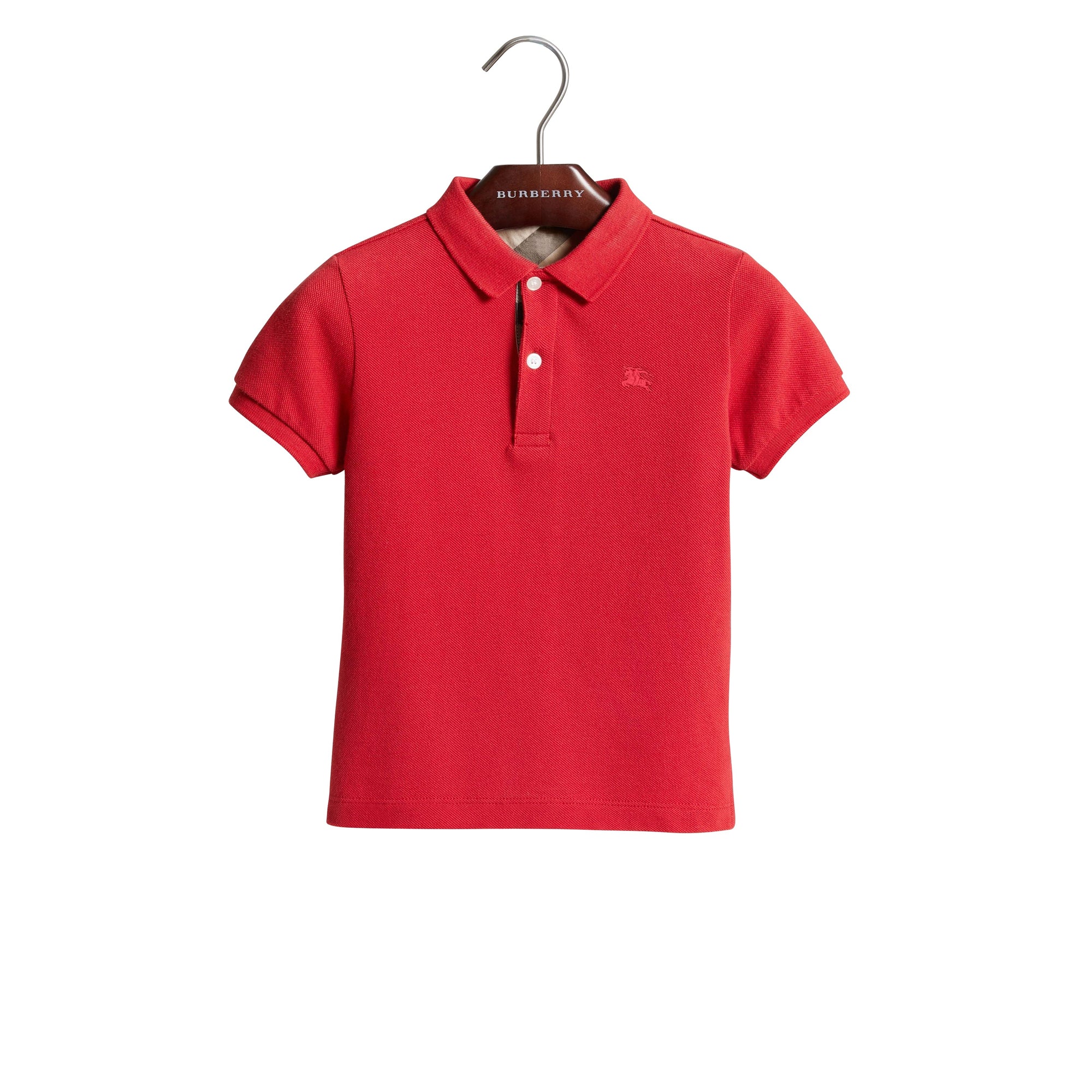 Polo avec patte à motif check - Military Red