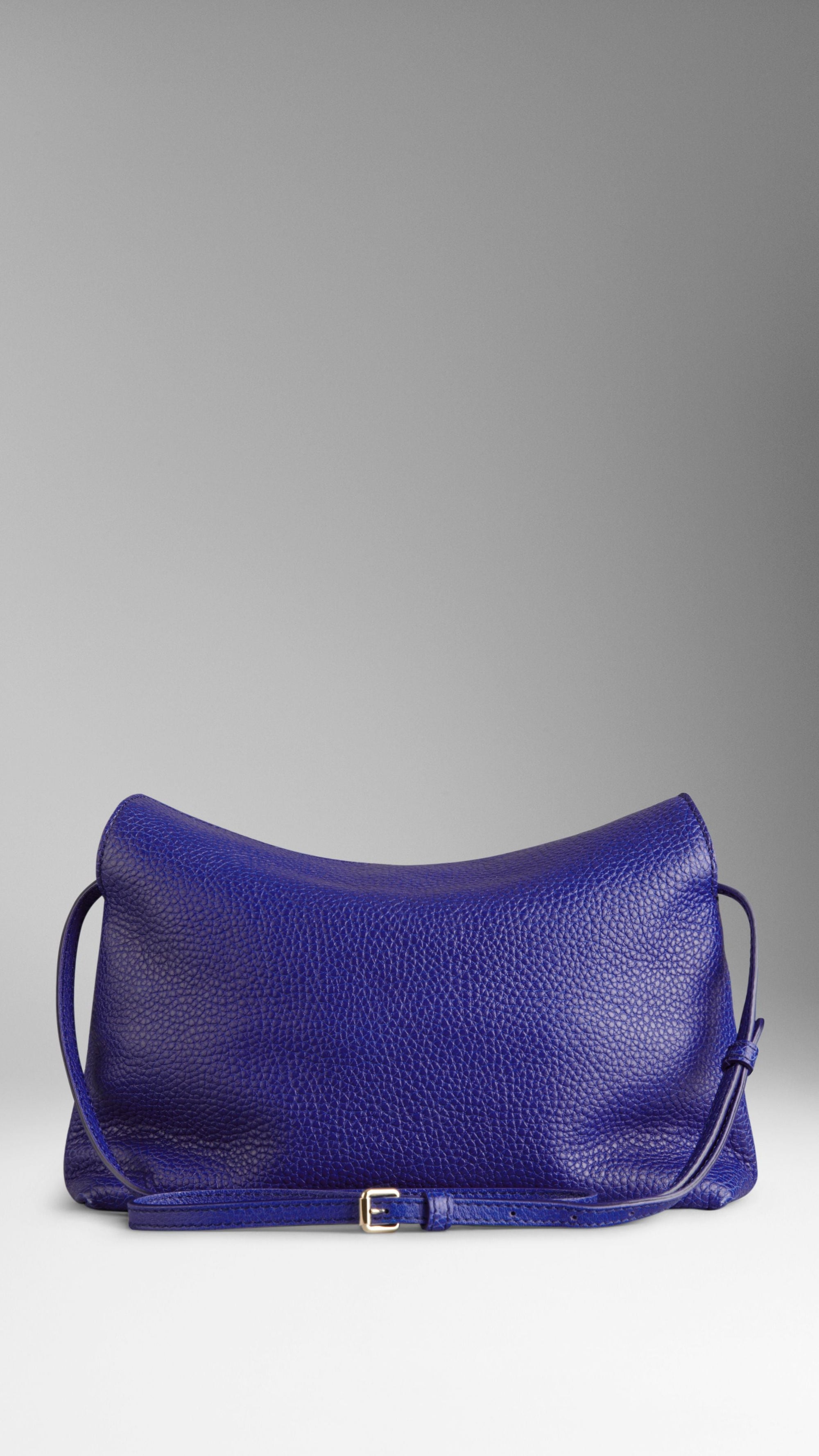 Petit clutch en cuir grainé - Brilliant Blue