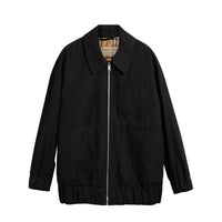 Veste Harrington en gabardine tropicale - Black