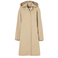 Manteau évasé en gabardine tropicale avec capuche amovible - Honey