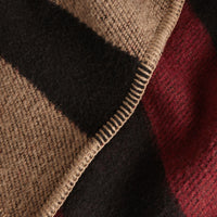 Poncho plaid en laine et cachemire à motif check - House Check & Black