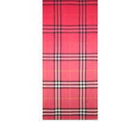 Écharpe légère en laine et soie à motif check ombré - Coral Pink