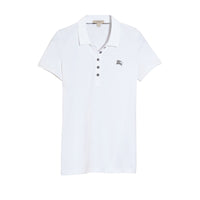 Polo en piqué de coton - White