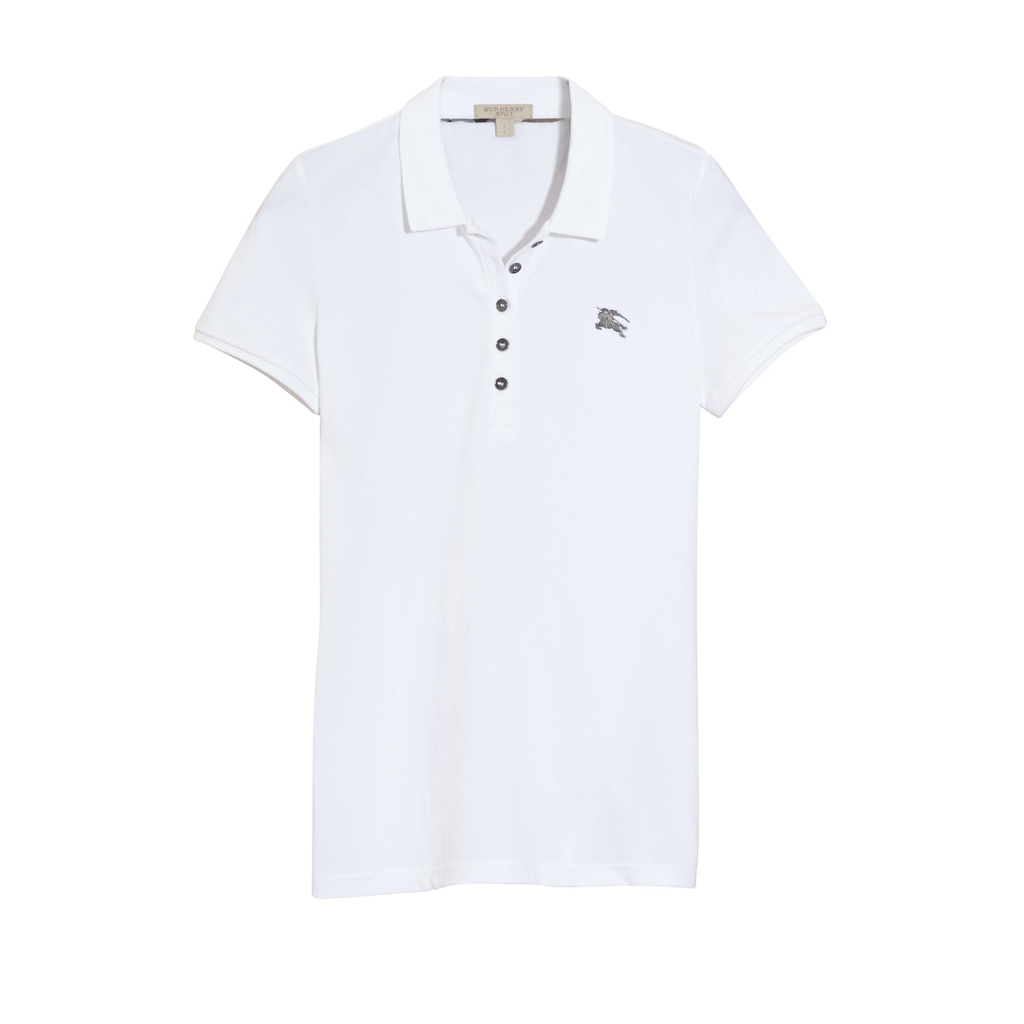 Polo en piqué de coton - White