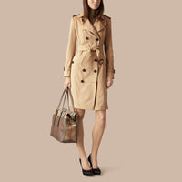 Sac à langer à motif House check avec détails en cuir - Taupe Grey