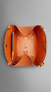 Petit Sac The Canter en cuir avec motif check en relief - Copper Orange