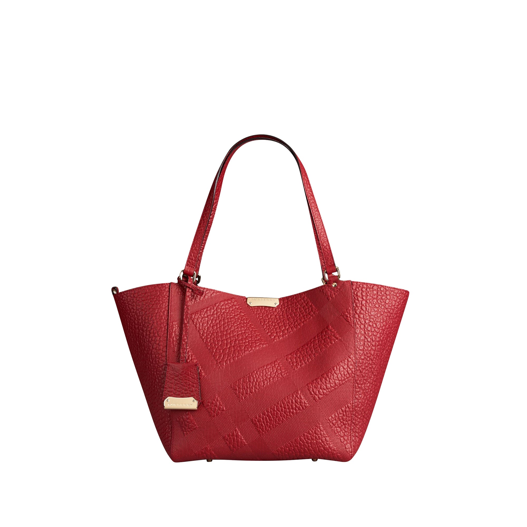 Petit Sac The Canter en cuir avec motif check en relief - Military Red